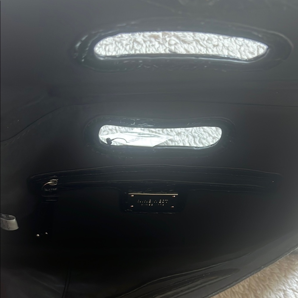 Nine West Black Croc-Embossed Clutch with Metallic Detail - Picture 6 of 14